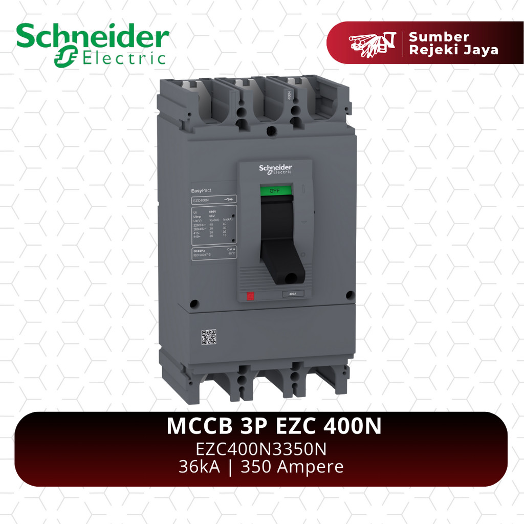 Schneider MCCB NFB Breaker EZC400N 3P 350A 36kA | EZC400N3350N