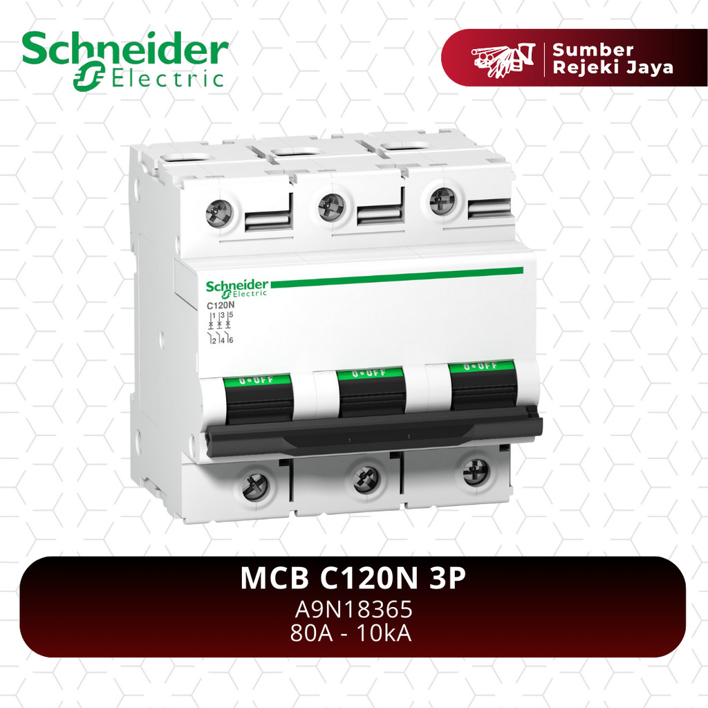 Schneider MCB C120N 3P 80A10kA | A9N18365 