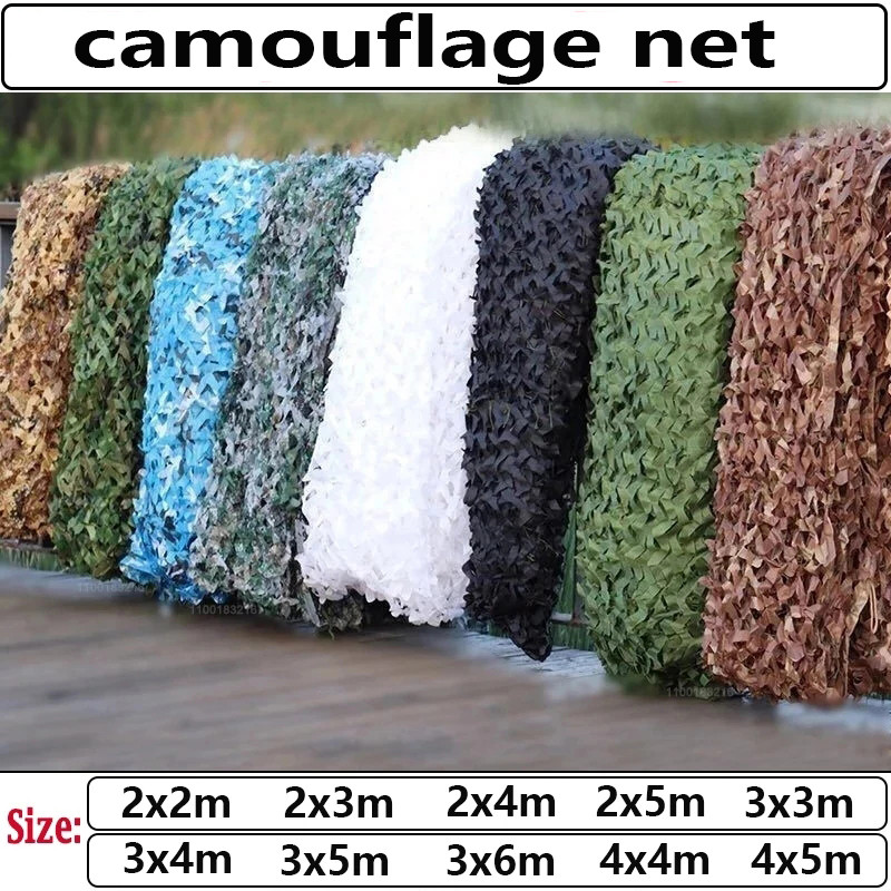 Camouflage Netting White, Lightweight And Durable/Anti-uv, Hunting Shooting Camping Camouflage Net, Garden Shade Net, Outdoor Military Camo Net, Various Sizes,White-4x4m(13.113.1ft