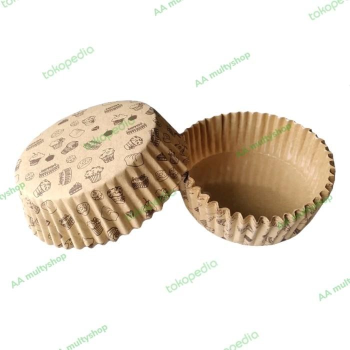 Jual (Expert) cup roti laminasi bulat 8 cm 200 pcs ( kraft cake ...