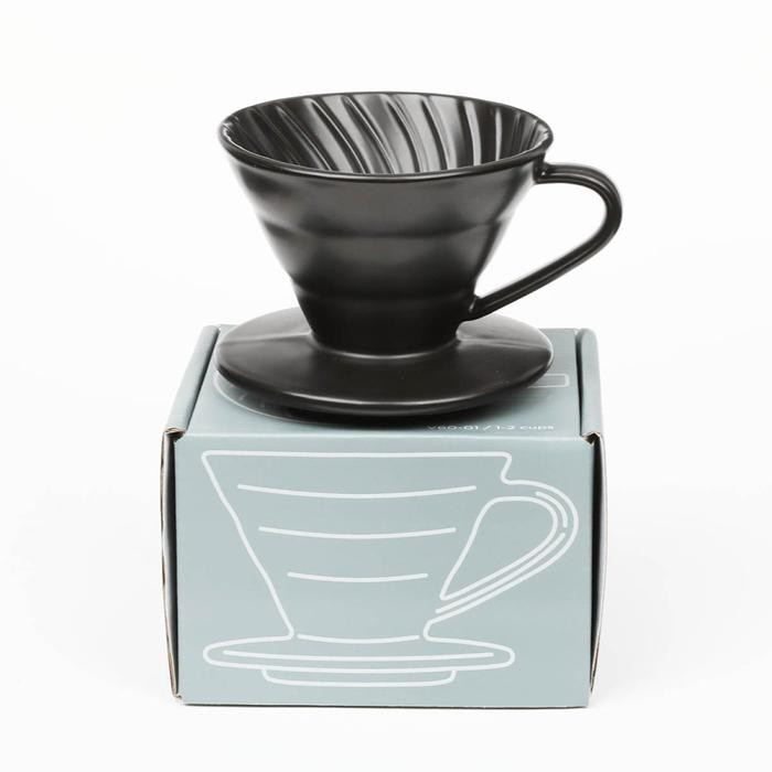 Jual MERKO V60 COFFEE DRIPPER 01 CERAMIC - KERAMIK MATT BLACK Brew ...