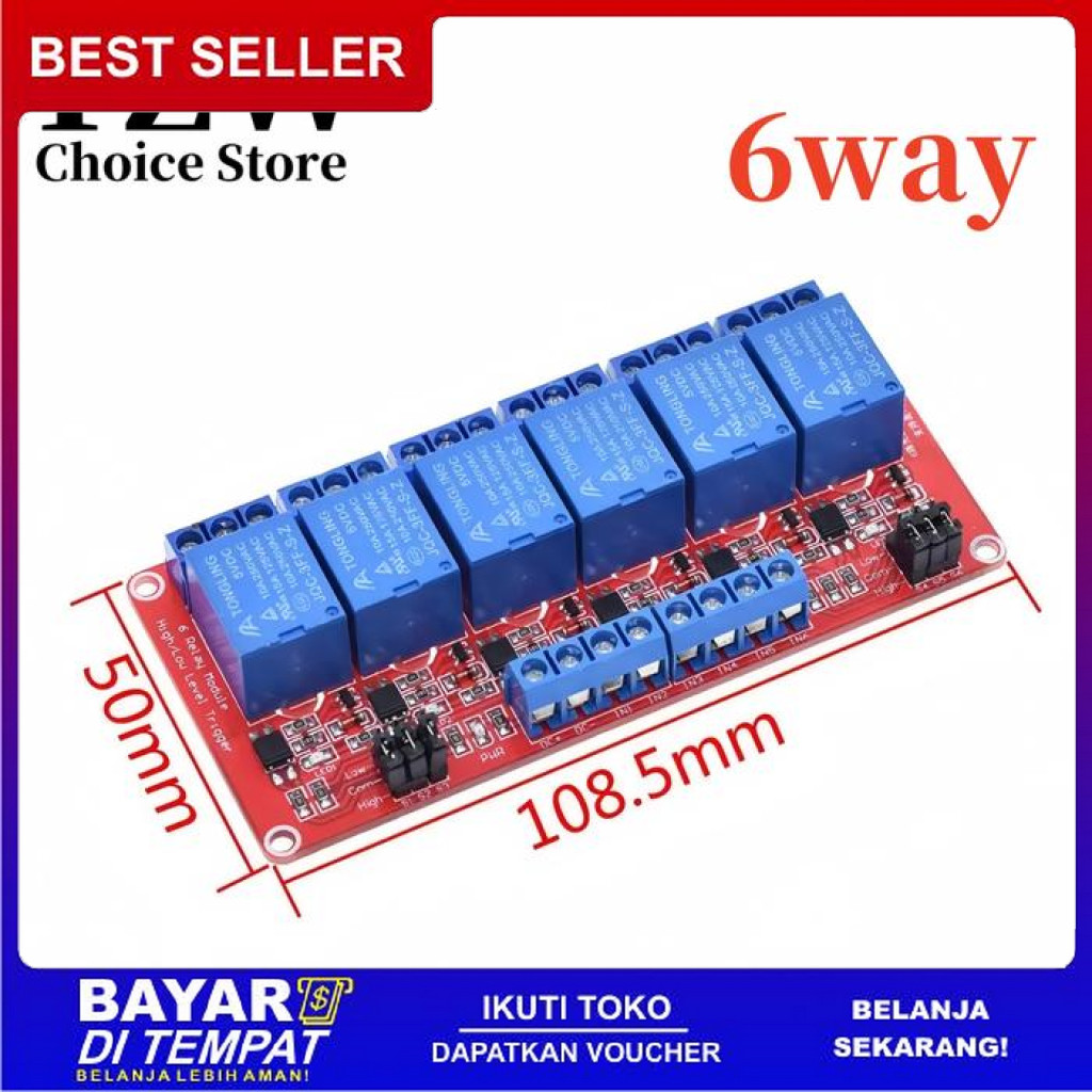 Jual FREE ONGKIR RELAY MODULE 1 2 4 6 8 CHANNEL 5V 12V RELAY MODULE ...