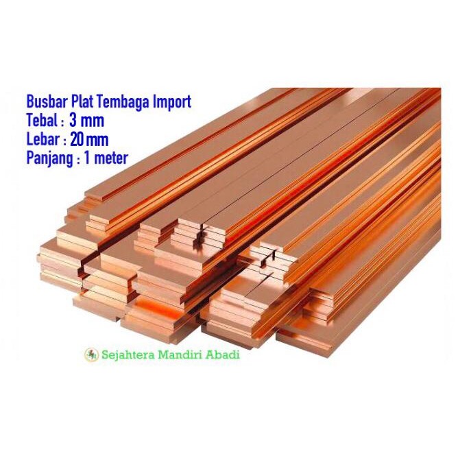 Jual Terbaru Rail Copper 3X20 Busbar Plat Tembaga Tebal 3Mm Lebar 20Mm ...