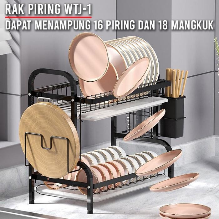 Jual Rak Piring Stainless Rak Cuci Piring Rak Piring Wastafel Dapur ...