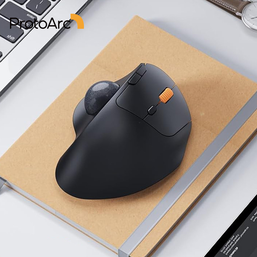 Jual ProtoArc EM04 Trackball Mouse Wireless Rechargeable Ergonomic ...