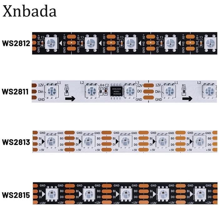 Jual WS2812B WS2811 WS2813 WS2815 30/60/pixels/leds/m RGB LED Strip ...