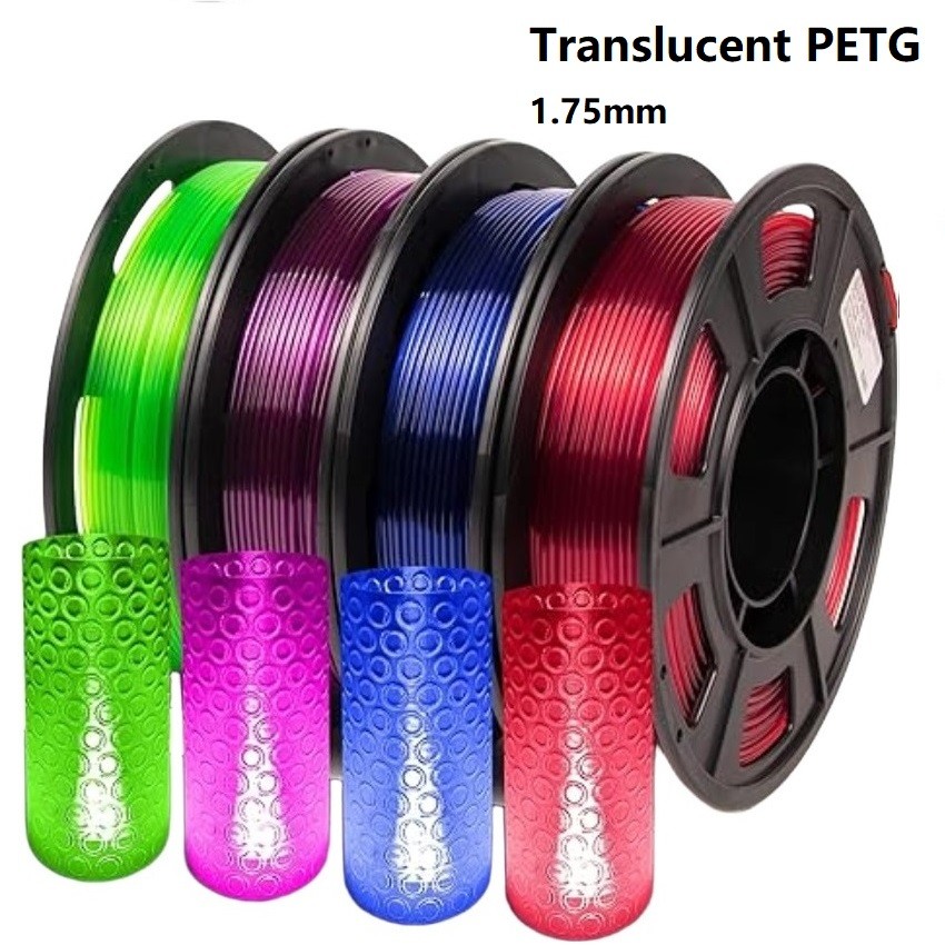 Jual Clear PETG Filament 1.75mm 1kg 250g Translucent Filament PETG Red ...