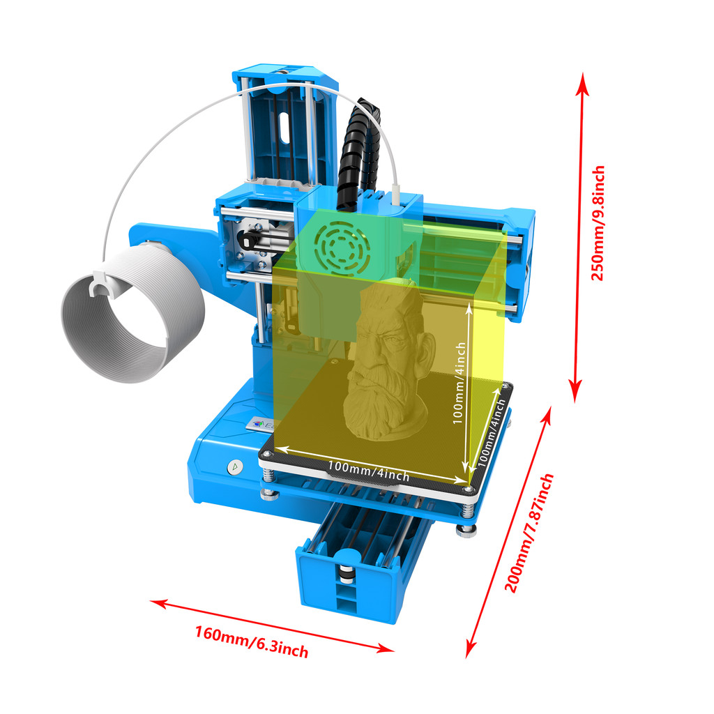 EasyThreed-Mini improra 3D K9, imprión de una tecla, educación