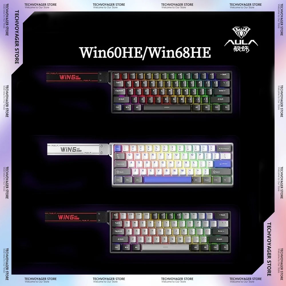 Jual AULA Win60He/Win68He Magnetic Switch Mechanical Keyboard Hot-Swap ...