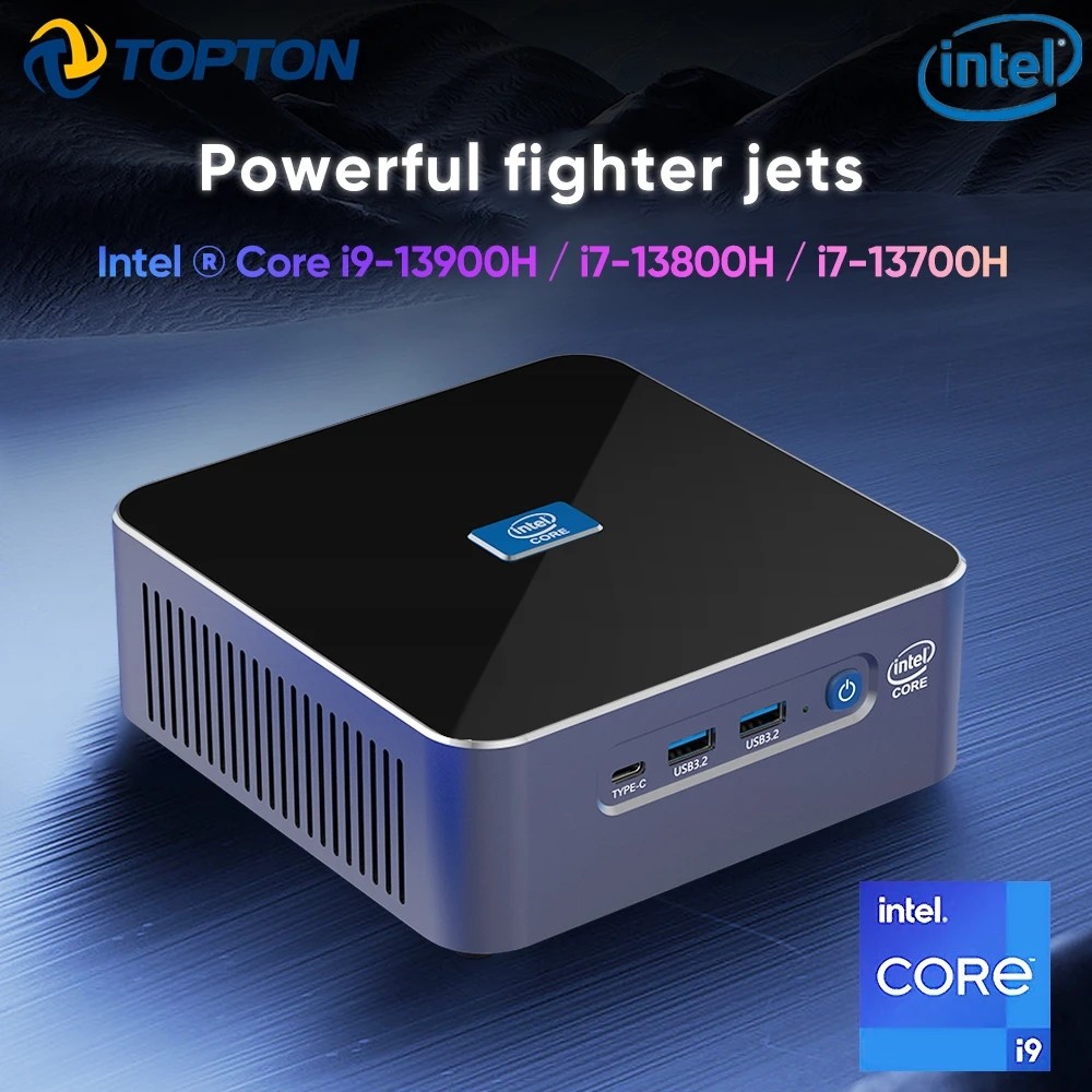 Jual Topton S600 2*2.5G LAN 13th Gen Mini PC Gamer Intel i9 13900H i7 ...