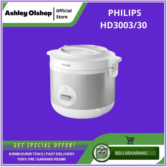 Jual PHILIPS HD3003-30 / HD-3003-30 RICE COOKER 1.8 LITER - GARANSI ...