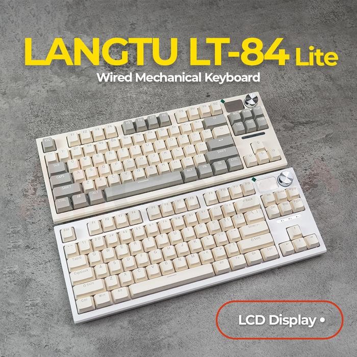 Jual (Expert) LANGTU LT-84 LT84 LITE Wired TKL LCD Hotswappable ...