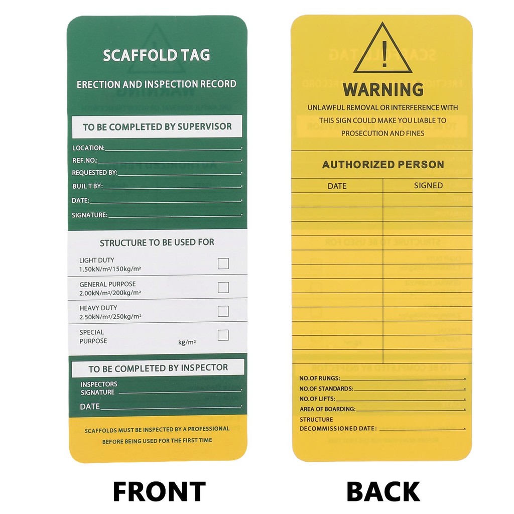 Jual Equipment Maintenance Label Ladder Inspection Tags Scaffold Holder ...