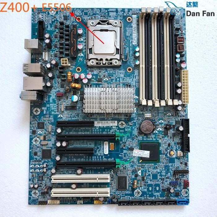 adapté pour hp z400 workstation 586968-001 586766-002 x58 1366 xeon 55xx 56xx cpu workstation carte mère