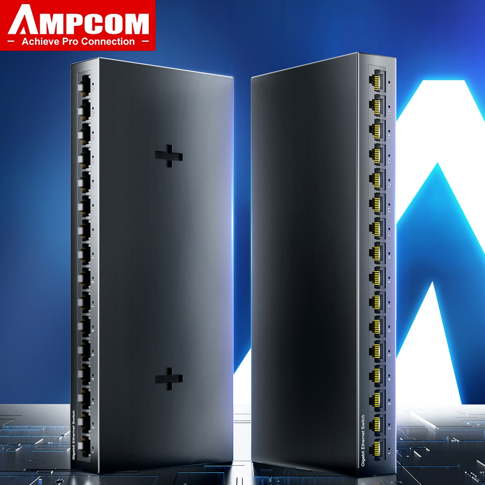 Jual AMPCOM Network Switch 16 Ports Switch Ethernet 1000Mbps Gigabit ...