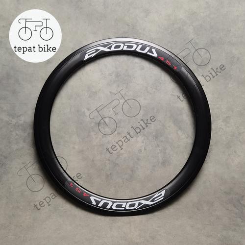 Jual Rims Velg 20 Plus 20x1 3/8 Exodus 451 32H 4cm 40mm Hitam Double ...