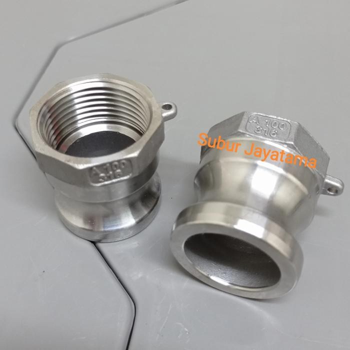 Jual CAMLOCK/QUICK COUPLING STAINLESS A 1 " INCHI A100 | Shopee Indonesia