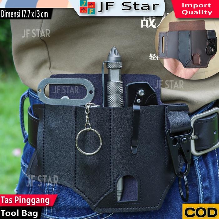 Jual Tool Bag Tas Pinggang Sabuk Sarung Alat Kerja Holster Kulit PU ...