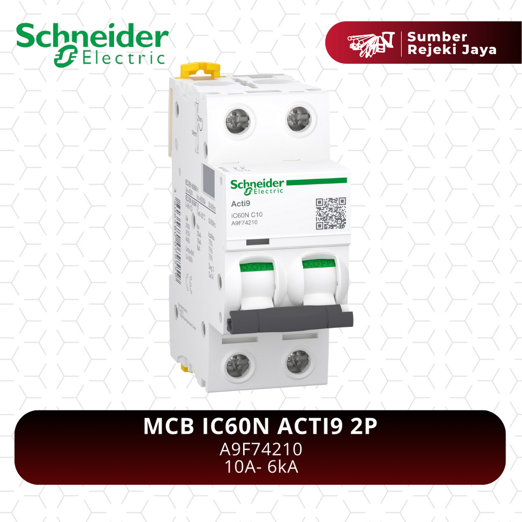 Schneider MCB IC60N ACTI9 2P 10A 6kA | A9F74210 