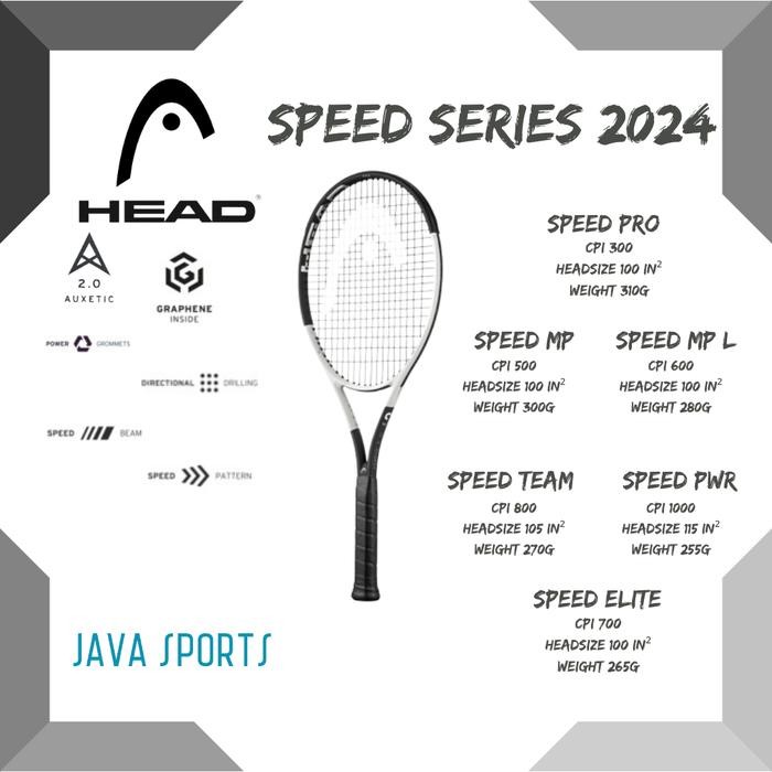 Jual Raket Tenis Head Speed PRO MP L TEAM PWR ELITE 2024 Auxetic 2.0 ...