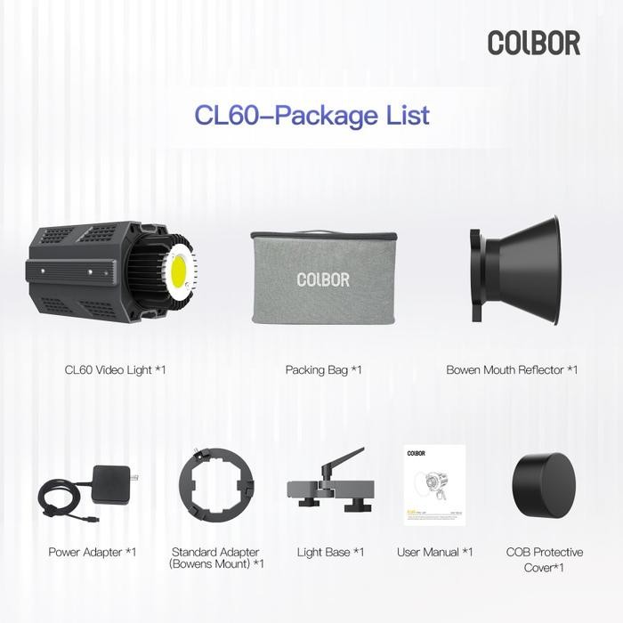 Jual Colbor Cl60 Lampu Studio Bi-Color Led 65W Fotografi Dan Video ...