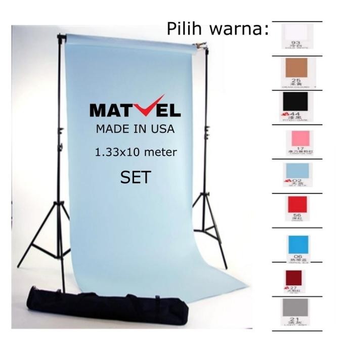 Jual PREMIUM Paket Background Stand + Background Paper 1.33x10m Set ...