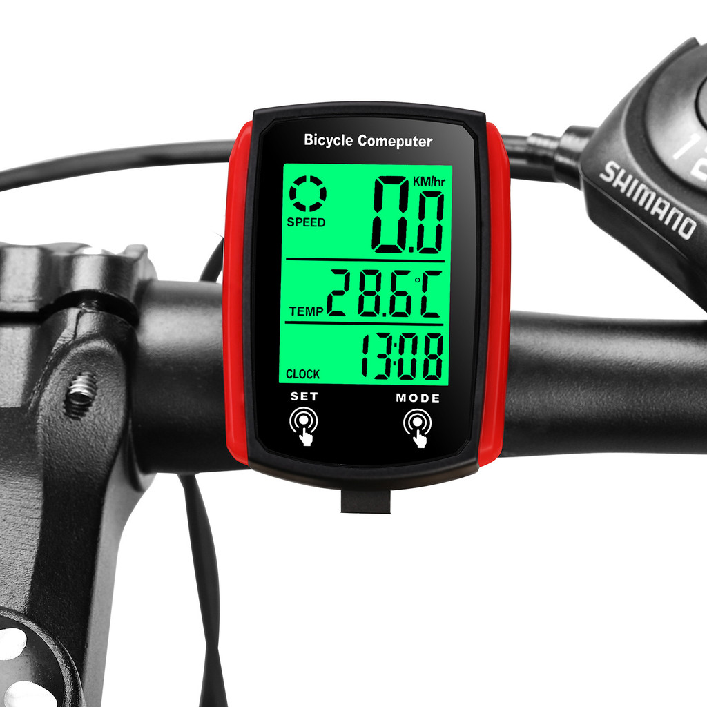 Jual Bike Computer Bicycle Odometer LCD Screen Wired Cycling ...