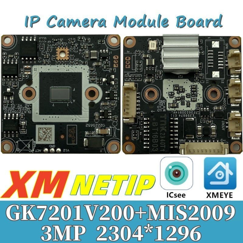 Jual XM GK7201V200+MIS2009 3MP 2304*1296 IP Camera Module Board Low ...