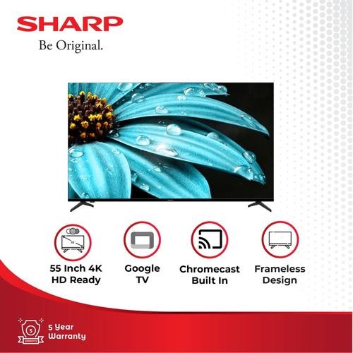 Jual Sharp Smart TV 4T-C55FJ1X FJ Series s 4K UHD Frameless Google TV ...