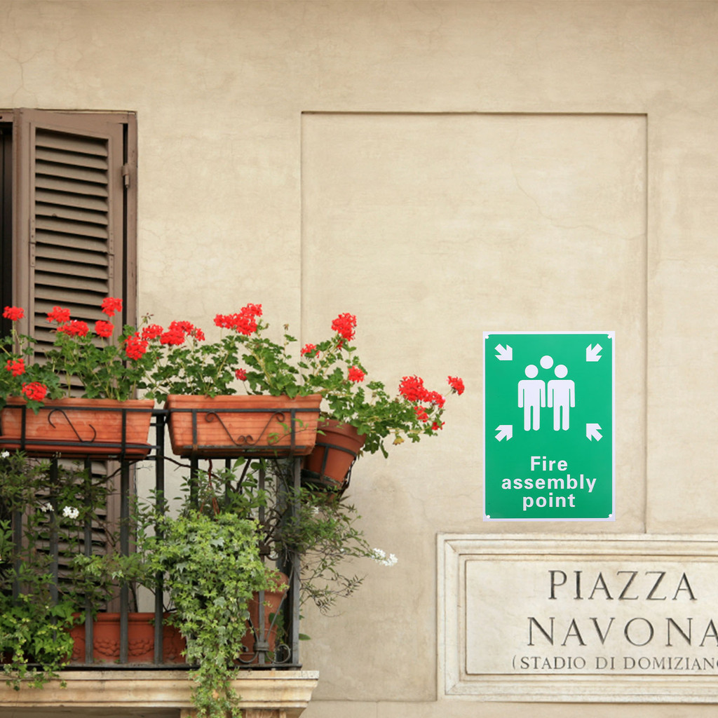 Jual Emblems Fire Rally Point Sign Safety The Metal Operational ...