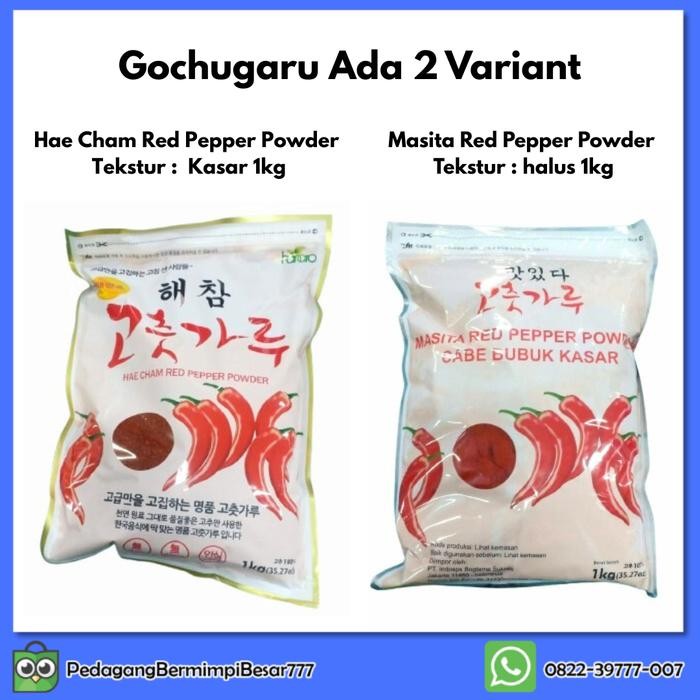 Jual Hae Cham Red Pepper Powder 1Kg Gochugaru Gochukaru Cabai Korea ...