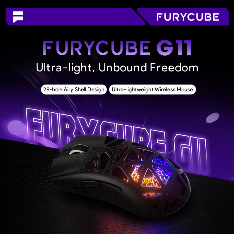 Jual Furycube G11 Wireless Gaming Mouse, 22000 Dpi, Paw3311,Contour ...