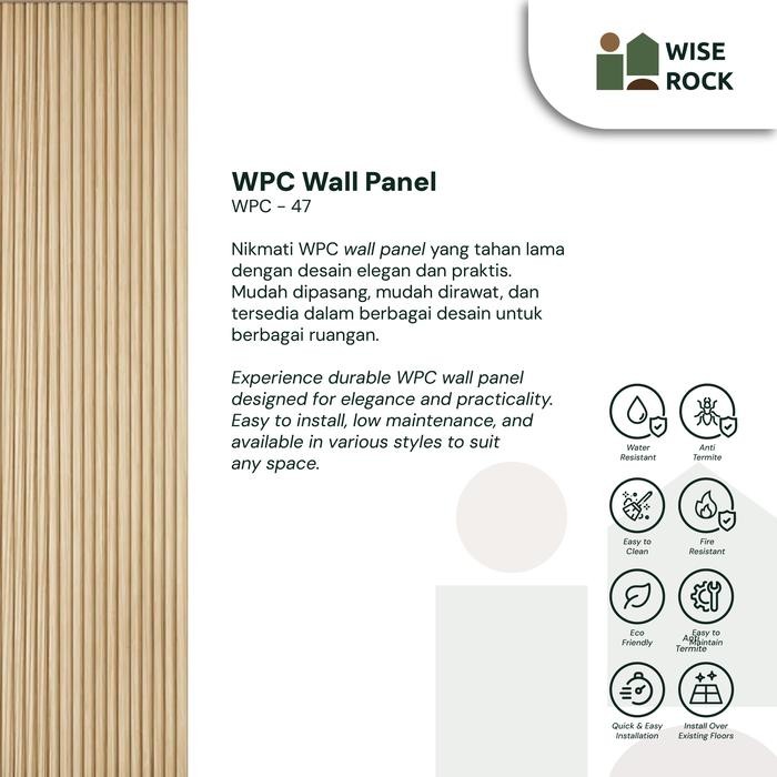 Jual Wise Rock WPC Wall Panel PVC Motif Kayu - WPC 47 Japanese Maple ...