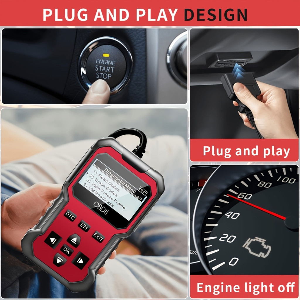 Jual V420 Obd2 Diagnostic Scanner, With Reset Function, Obd2 Code ...