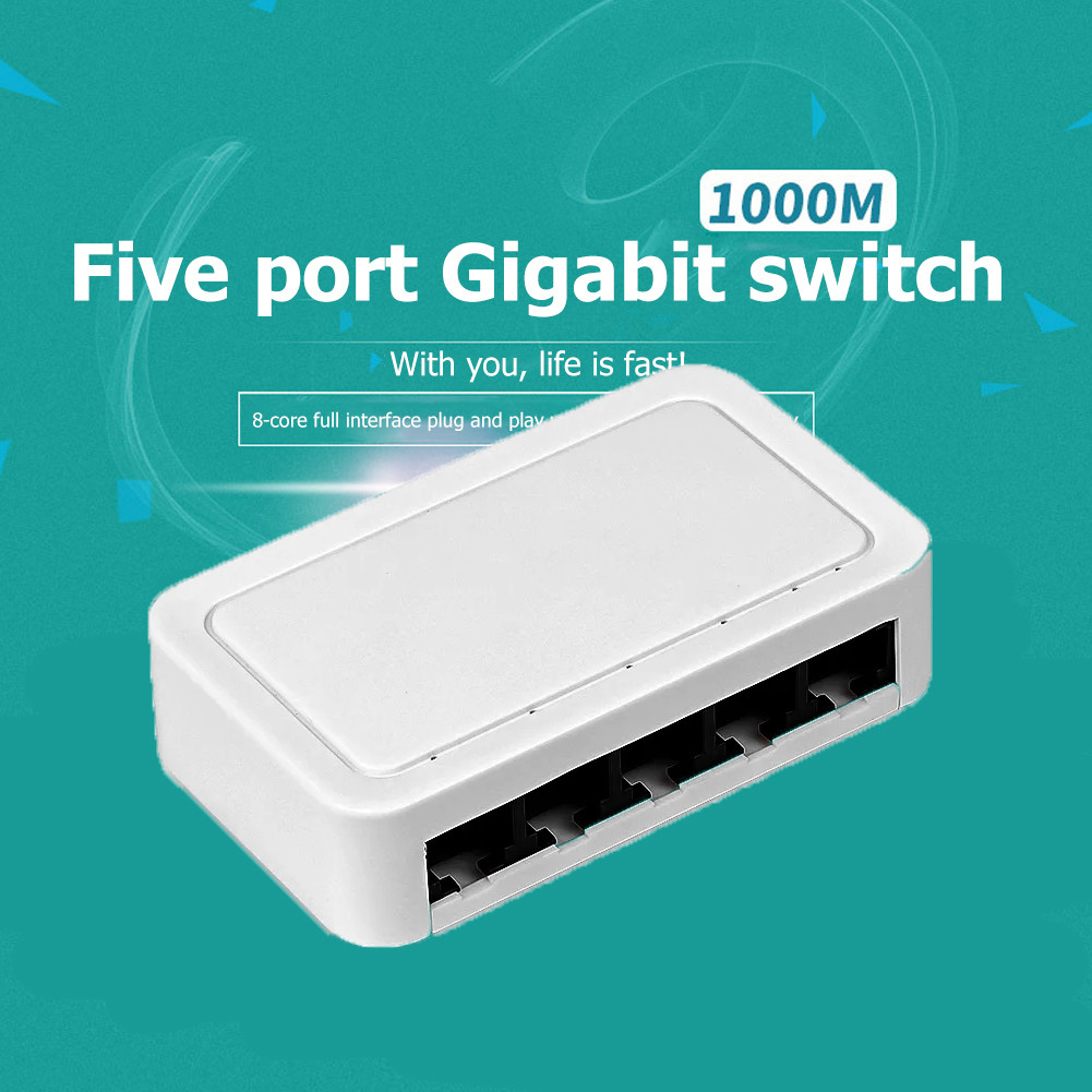 Jual 10/100 / 1000Mbps Mini Gigabit Network Switch 5 Port Ethernet ...