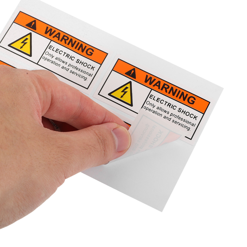 Jual 4 Pcs Electric Shock Stickers High Voltage Warning Labels Safety ...