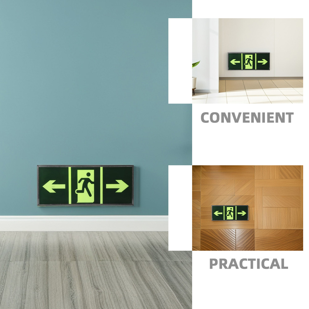 Jual 4Pcs Safety Exit Sign Stickers Self Illuminating Emergency ...