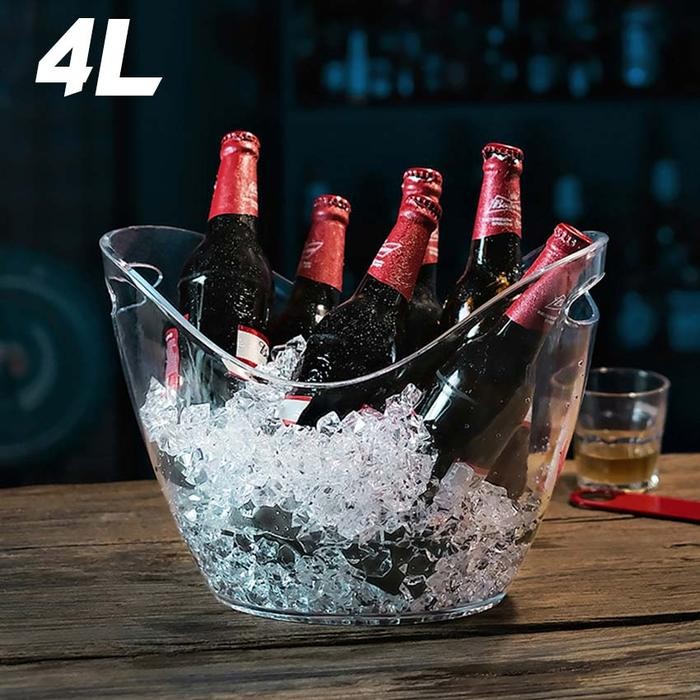 Jual Wine Beer Ice Bucket Ember Bir Es 4L Bahan Acrylic Plastic Tub For ...