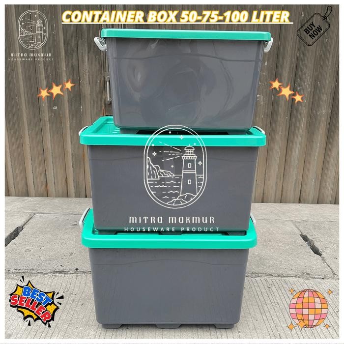 Jual Kontainer Box Roda Atari 50 75 100 Liter Container Box Serbaguna ...