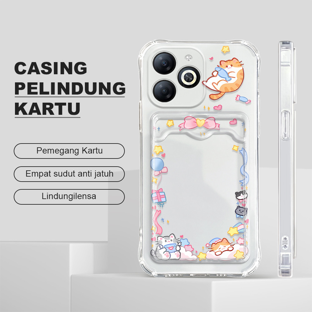 Jual Casing Tempat Kartu Lucu Hp For Infinix Smart 8 Hot 40i Tecno ...