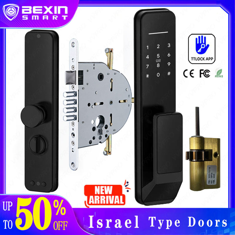 Jual Israel Type Doors TTLOCK ASPP Fingerprint Smart Door Lock ...