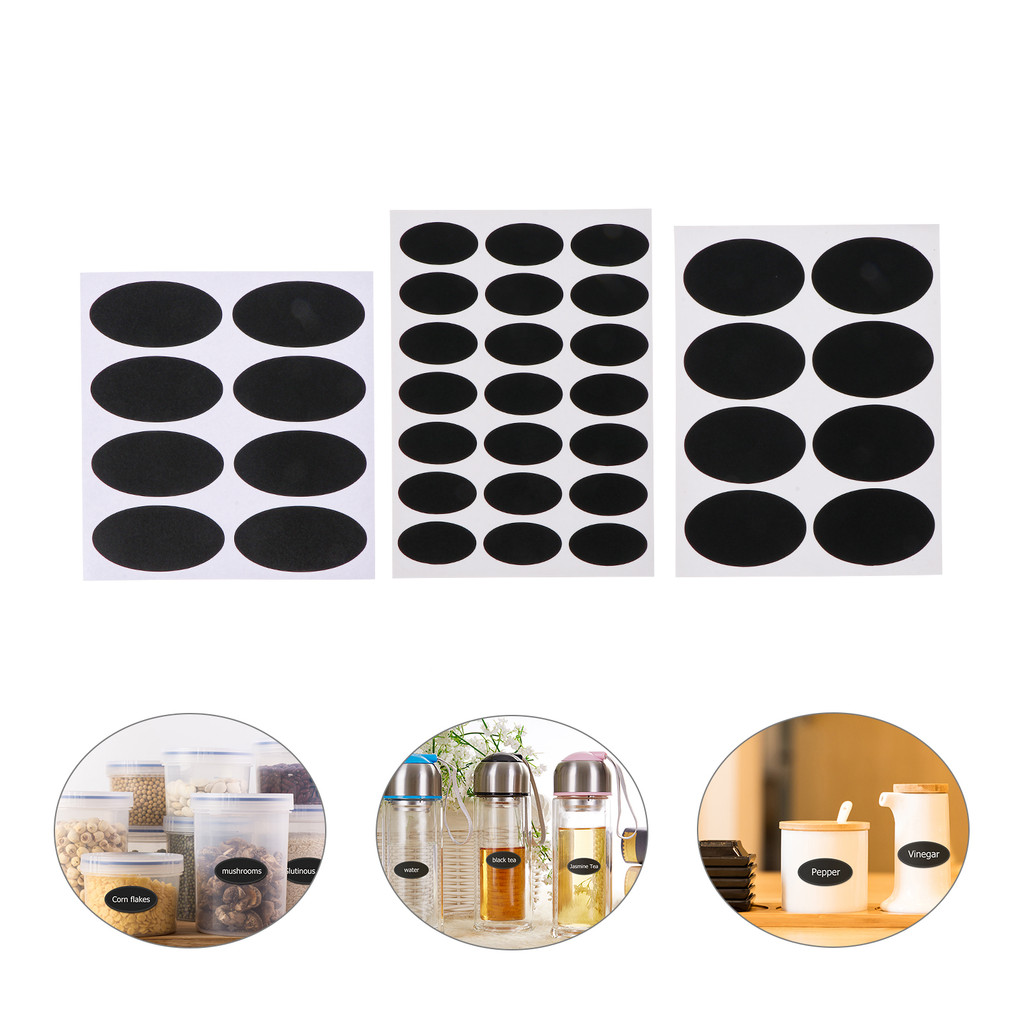 Jual 148 Pcs Mason Jar Stickers Classification Bottle Sealing Black ...