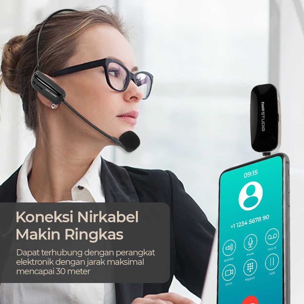 Jual Wireless Microphone UHF Call Center with Transmitter | Shopee ...
