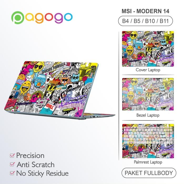 Jual Siap Kirim Garskin Sticker Laptop MSI Modern 14 B11M B11MO B11S ...