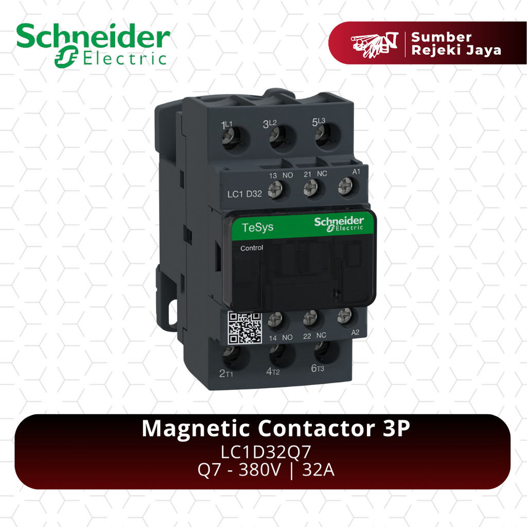 Schneider Kontaktor LC1D32Q7 3P 32A 380VAC 380V | magnetic contactor | Q7