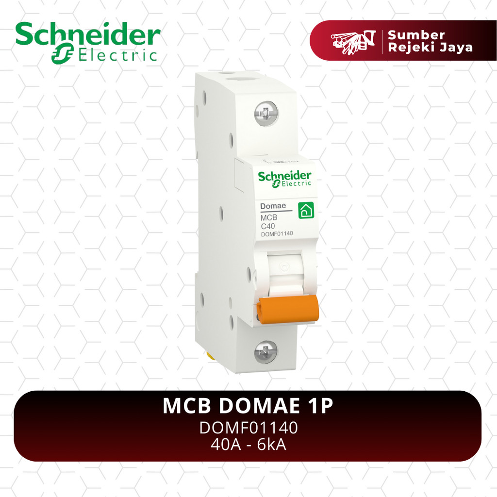 Schneider MCB DOMAE 1P 40A 6kA | DOMF01140 Merlin Gerin Orange