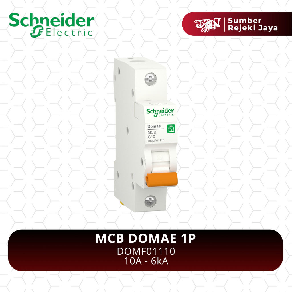 Schneider MCB DOMAE 1P 10A  6kA | DOMF01110 Merlin Gerin Orange
