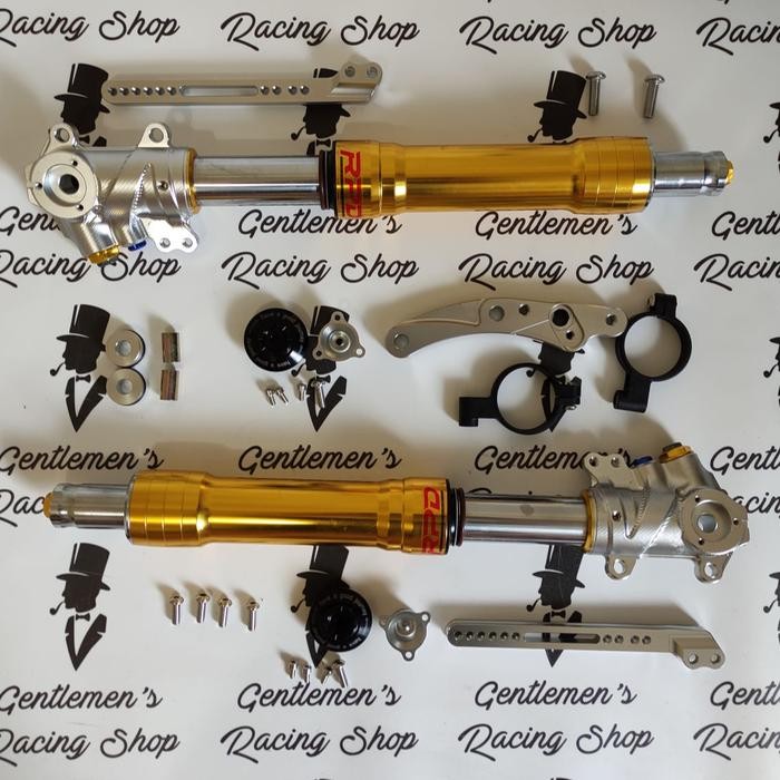 Jual Shock Depan NMAX Upside Down RPD Gold / Emas Front Shockbreaker ...