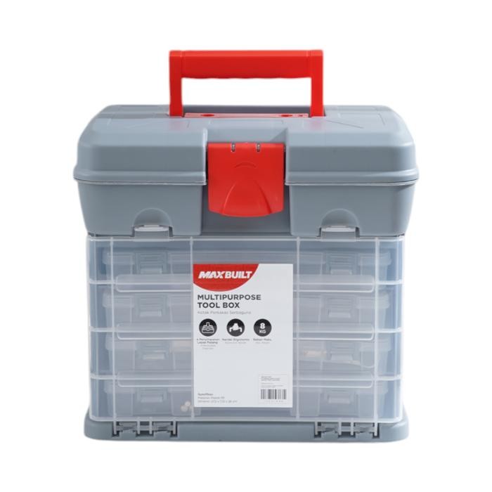 Jual AZKO Maxbuilt Kotak Perkakas Multifungsi Dengan 4 Organizer - Abu ...