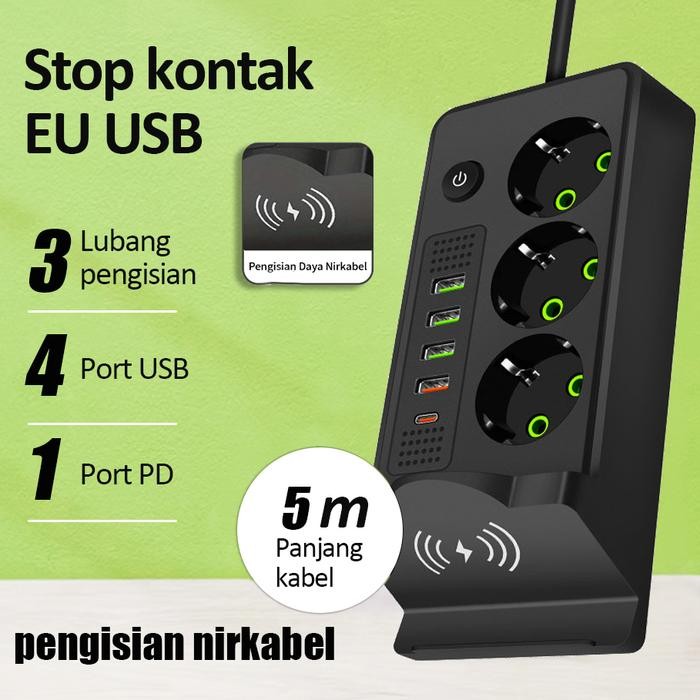 Jual OPTIVIA 2500W Power Strip Socket arger Stop Kontak Usb arger ...
